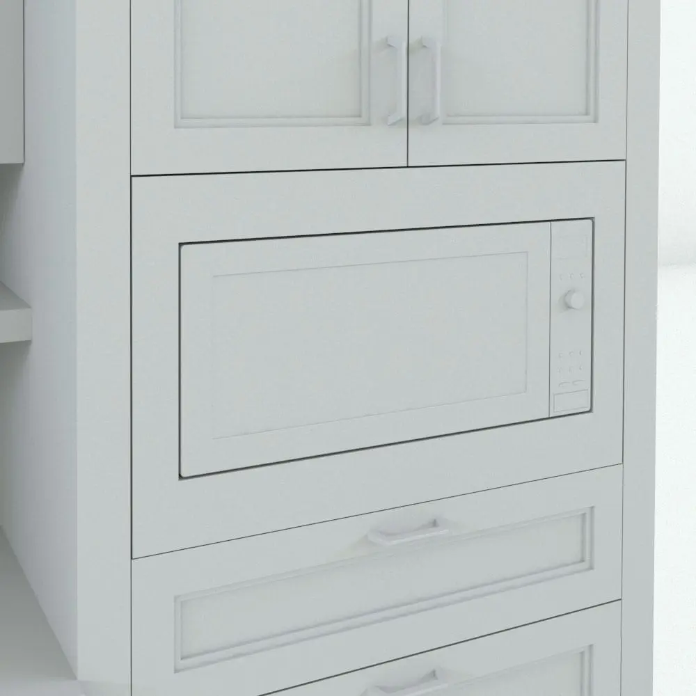 Microwave Close-Up in Revit Kitchen Close-up of the built-in Revit microwave in the traditional Revit kitchen family.