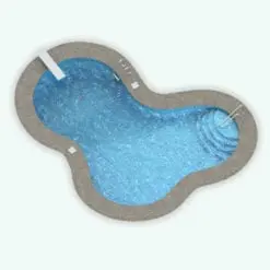 Double Ameba Revit Swimming Pool Family rendered in Revit. Fully parametric and easy to use.