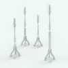 Antique Revit Coat Rack Family in different parametric sizes to showcase its flexibility.