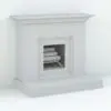 Revit wood stove rendered in ambient occlusion style.