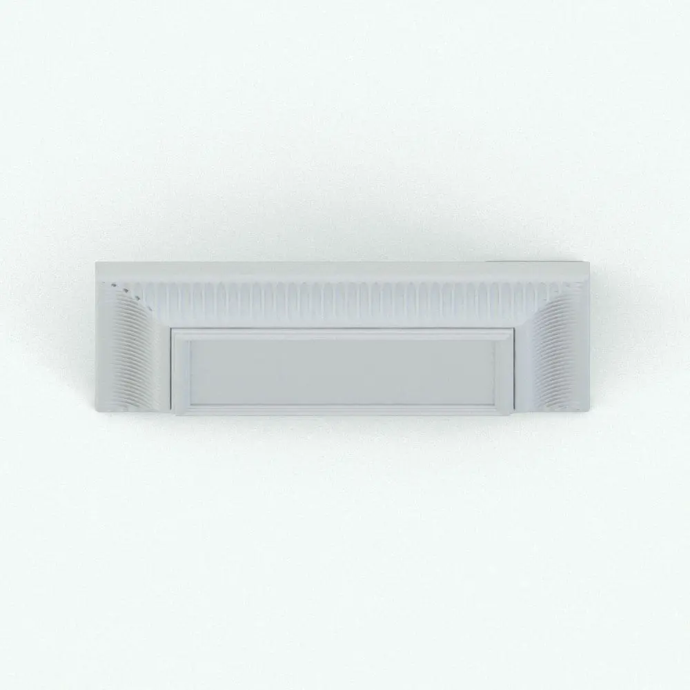 Revit Family / 3D Model - Classic Picture Frame Top View Classic Revit Picture Frame Family seen from above and rendered in ambient occlusion style. This frame 3D model is ideal to bring a touch of warmth to all your renders.