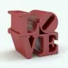 LOVE Font Revit Sculpture Family rendered in Revit.