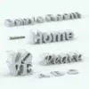Extruded Texts in different parametric sizes.