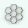 Another hexagonal configuration of this parametric Revit family.