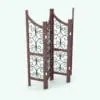 Ironwork Folding Partition Revit Family rendered in full color and showcasing the intricate ironwork pattern.