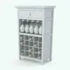 Standing Wine Rack Revit Family With Drawer rendered in AO mode so see all the details.