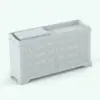 This changing station Revit family is part of the Antique Nursery Revit Furniture Set.