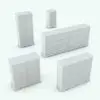 Wardrobe Revit family in different parametric sizes to show flexibility.
