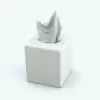 Tissue box Revit family rendered in ambient occlusion style.