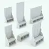 Bench With Back Coat Rack Revit Family size variations to showcase its parametric flexibility.