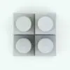 Candle Blocks Decoration Revit Family seen in top view and rendered in ambient occlusion mode.