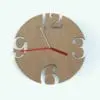 Carved Numbers Wall Clock Revit Family rendered in a light wood material and red hands. Fully parametric and easy to use, this decoration Revit family is ideal to add a touch of refinement to your projects.