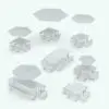 Four Sided Revit Picnic Table Family size variations and options to showcase its parametric behavior.