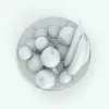 Fruit Holder Decoration Revit Family in top view and rendered in ambient occlusion mode.