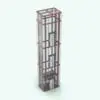 Glass Box Revit Elevator Family rendered in color. This family is fully parametric and ideal for malls, vertical residential buildings, commercial spaces, etc.