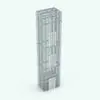 Glass Box Revit Elevator Family rendered in ambient occlusion style.