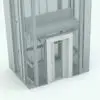 Glass Box Revit Elevator Family close up of the first level.