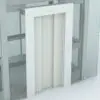 Detail of the elevator doors rendered in ambient occlusion mode.