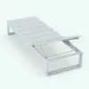 Minimalistic Pool Chaise Lounge Revit Family seen from behind.