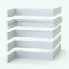 Simple Profile Revit Wall Sweep - Baseboards Pack 1 in 3D ambient occlusion mode.