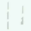 Simple Profile Revit Wall Sweep - Baseboards Pack 1 in cross-section view, rendered in solid gray color to better visualize the details.