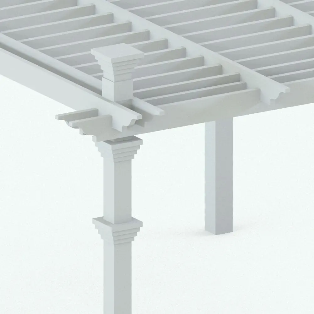 Revit Family / 3D Model - Pergola 2 Detail Detail of the top corners of the classic pergola.