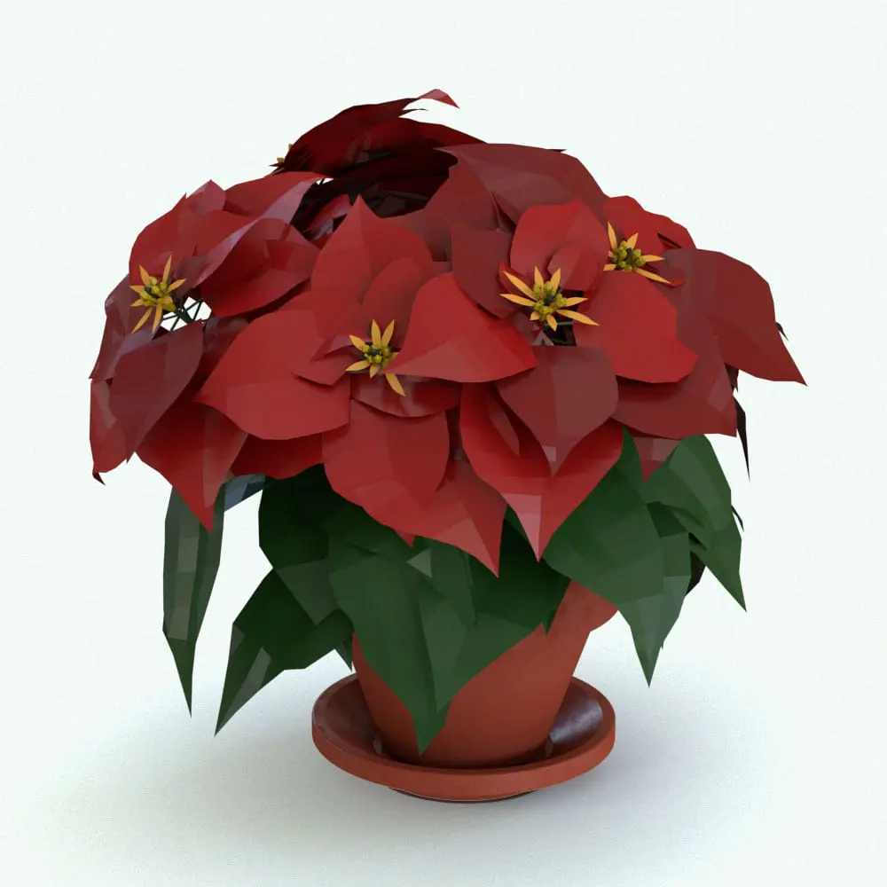 Revit Family / 3D Model - Poinsettia Plant Rendered in Revit Poinsettia Revit Plant Family rendered in regular Revit software.