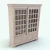 Sliding Doors Revit Bookshelf Family rendered in a light colored wood finish. This Revit furniture piece is ideal for libraries, office spaces or commercial designs.