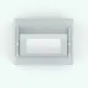 Standing Revit Mirror Family With Drawer in top view.