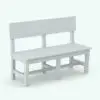Traditional Revit Bench Family rendered in AO.