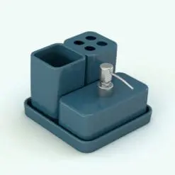 Bathroom Accessories Revit Family Pack 2 rendered in full color.