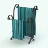 Dual Towel Holder Bathroom Accessories Revit Family rendered in full color.