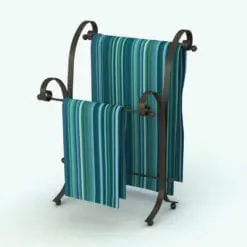 Dual Towel Holder Bathroom Accessories Revit Family rendered in full color.
