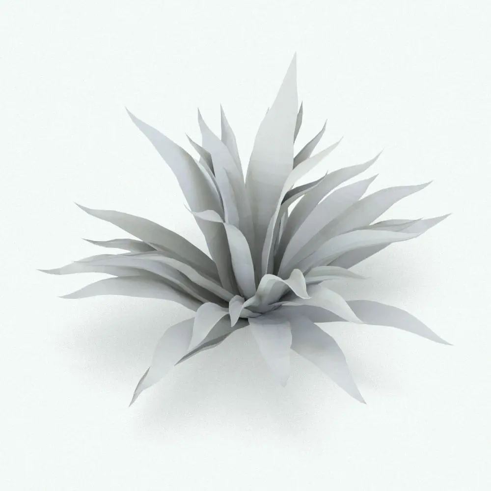 Revit Family / 3D Model - Agave Revit Plant Family Perspective Agave Revit Plant Family in 3D and rendered without any materials to showcase the shapes better. This family is fully parametric and it allows you to change its size depending on your project size and requirements. Ideal for bring a touch of livability to your 3D renderings, this Agave Revit Plant Family will take your projects to the next level.