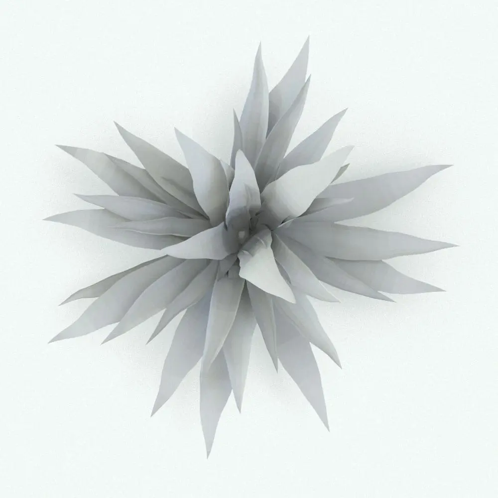 Revit Family / 3D Model - Agave Revit Plant Family Top View Agave Revit Plant Family in top view and rendered in black and white (ambient occlusion style) to show the shapes better. This plant is fully parametric, easy to use and ready to render. Just load it into your project, and hit the render button for instant results. Don't wait any longer and add this Agave Revit Plant Family to your cart today.