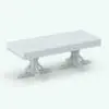 Coffee table Revit family rendered in 3D and in black and white (ambient occlusion style) to showcase the details better. This Revit family can be used on its own or paired with the side table to create a cohesive design aesthetic in your project. Don't wait any longer and get this coffee table Revit family, along with the side table today!