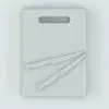 3D Bamboo Boards Revit Kitchen Accessories Family rendered in black and white and in top view to show all the details. This decoration Revit family is ideal for kitchens or restaurant 3D visualizations.