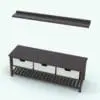 Bench/Boxes Storage Rack Revit Family rendered in a dark chocolate wood finish and white boxes. Ideal for mudrooms, hallways, entryways and more, this fully parametric storage rack Revit family will make your spaces look livable and finished. Get it today and see for yourself.