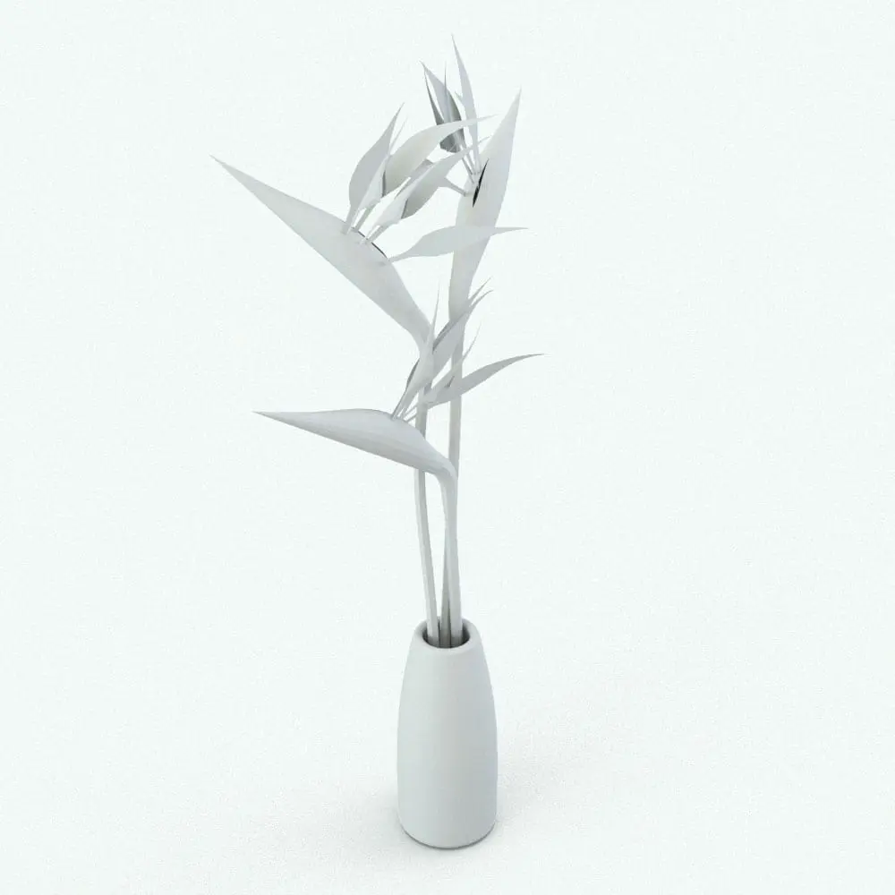 Revit Family / 3D Model - Bird of Paradise Revit Flowers Family Perspective Bird of Paradise Revit Flowers Family in 3D and rendered without any materials (ambient occlusion style) to showcase the details better. This Revit family also includes other file formats so you can use it in other programs like 3D Max, Maya, AutoCAD and more. Don't let this opportunity pass and get this Bird of Paradise Revit Flowers Family now!