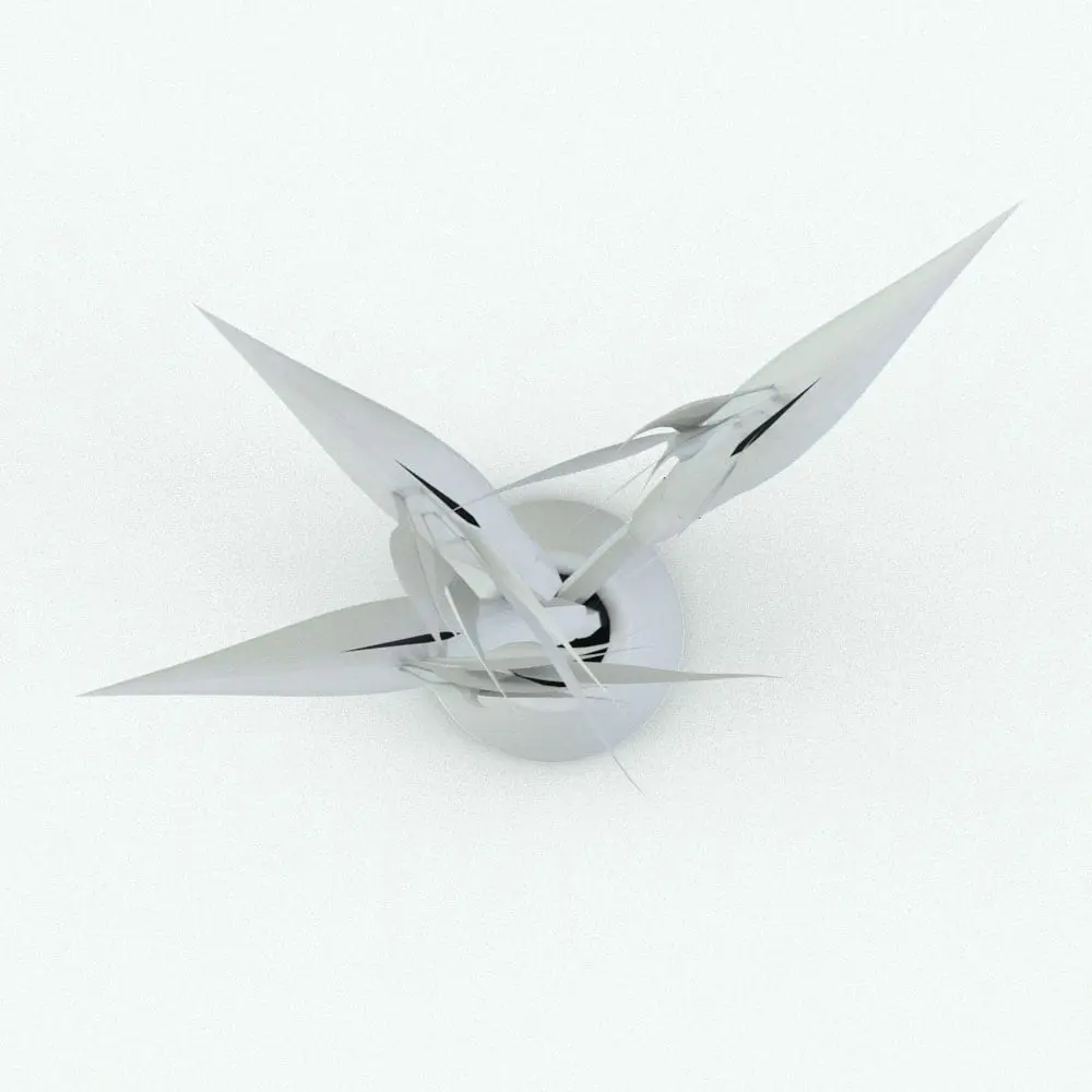 birdOfParadise_004 Bird of Paradise Revit Flowers Family in top view and rendered without any materials to showcase the details better. Ideal for lobbies, foyers, center pieces and many more options, this Bird of Paradise Revit Flowers Family is a must have in your Revit arsenal.