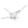 Bird of paradise in AutoCAD block format in top view.