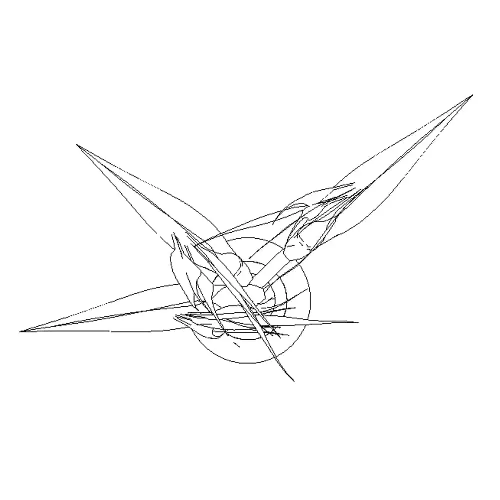 Revit Family / 3D Model - Bird of Paradise - Revit and AutoCAD Top View Bird of paradise in AutoCAD block format in top view.