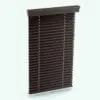 Revit Blinds With Top Molding rendered in a dark chocolate wood finish. This family is fully parametric and you can change the slats angle, the length, the width and even the length of the strings to make it look more realistic! Ideal for either residential, commercial or hospitality settings, this Revit blinds family will transform your spaces in just a few clicks. Get it today and see for yourself.
