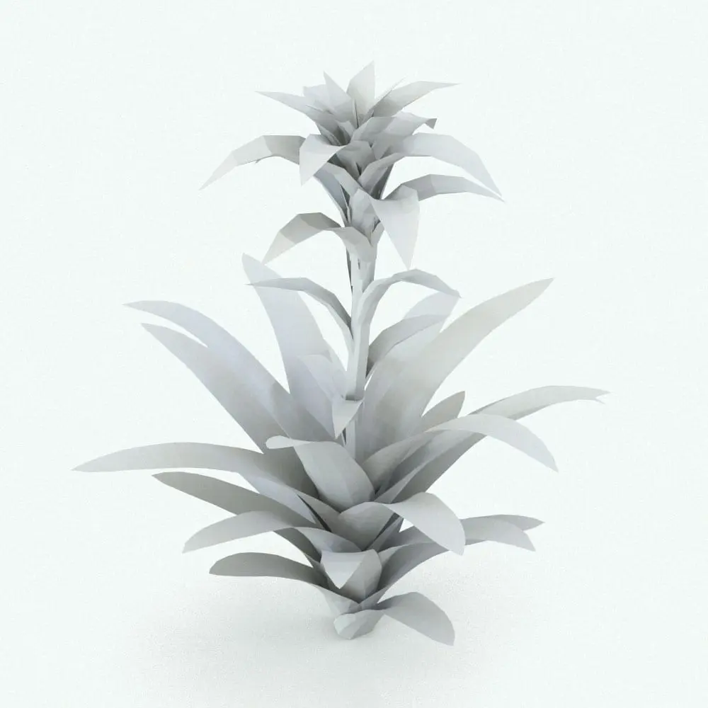 Revit Family / 3D Model - Bromeliad Revit Plant Family Perspective Bromeliad Revit Plant Family in 3D and rendered in black and white (ambient occlusion style) to showcase the details better. Ideal for interior or exterior design projects, all our Revit plants are created with a hybrid technology that allows they to look realistic in any setting. Additionally, all our Revit plants include 3D Max, AutoCAD and Vray version so you can use them in different platforms.