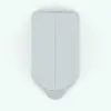Butterfly Lid Trash Can Revit Family in top view and rendered in black and white (ambient occlusion style) to show all the details. This Revit family is fully parametric and easy to use.