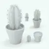 Cactus Revit Plant Family shown in different sizes and configurations to showcase its parametric flexibility. Use it as a combo (cactus + pot) or separately to have more flexibility in your designs. Also, this plant comes with pre-configured basic materials that will allow you to render it right after loading it into your project. Get this Cactus Revit Plant Family now and be part of the Blackbee3D family.