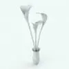 Calla Lilies Revit Flowers Family in 3D and rendered in black and white (ambient occlusion style) to show the details better. Ideal for modern interior design projects, these Revit flowers will make your spaces look alive and finished. Whether you are looking for a classic style or a more eclectic design style, this Revit family will certainly be the perfect complement to your projects.