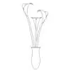 Revit Family / 3D Model - Calla Lilies - Revit and AutoCAD Front View