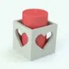3D Heart Box Candle Decoration Revit Family rendered in full color. Ideal for cozy interior designs.