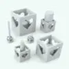 Heart Box Candle Decoration Revit Family size variations to showcase its parametric nature.